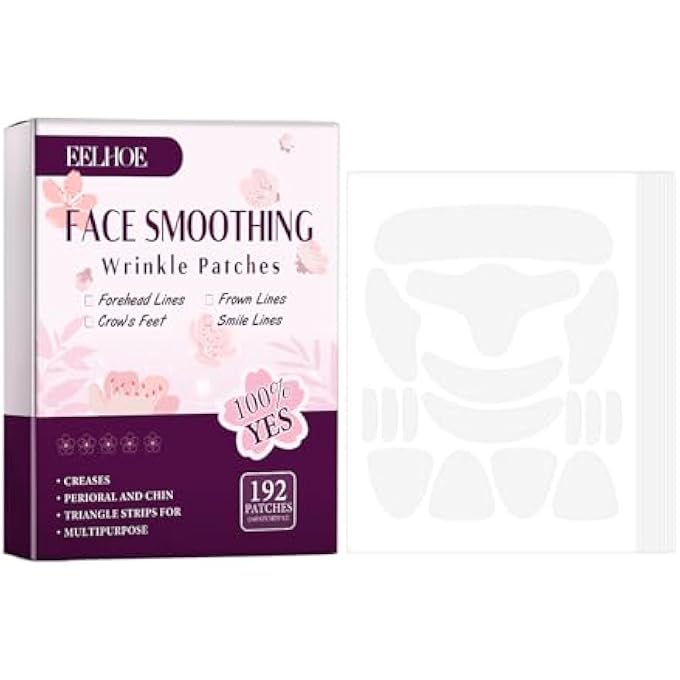 STRBOXONG ANTI-WRINKLE FACE PATCHES  SILICONE FACIAL FOREHEAD WRINKLE PATCHES FOR WRINKLES OVERNIGHT WITH ALL SKIN 192PCS - Image 1